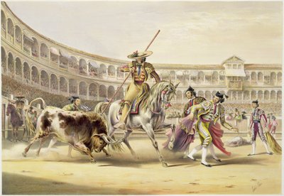 Taureau Chargeant un Picador - William Henry Lake Price