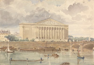 Chambre des Députés et Pont Louis XVI, 30 juillet 1828, 6 heures du matin - William Henry Lake Price