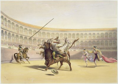 Le taureau jetant le picador et le cheval, 1865 - William Henry Lake Price