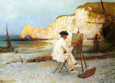 Un peintre au bord de la mer, vers 1885 - William Henry Lippincott
