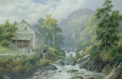 Vieux moulin désaffecté, Dolgelly - William Henry Mander