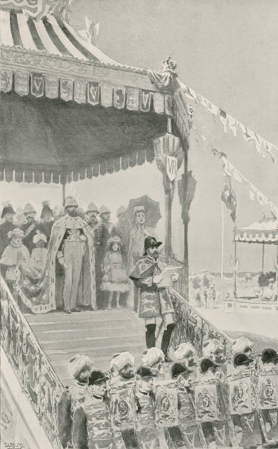 La reine proclamée impératrice des Indes à Delhi - William Henry Margetson