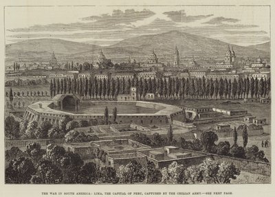 La guerre en Amérique du Sud, Lima, la capitale du Pérou, capturée par l