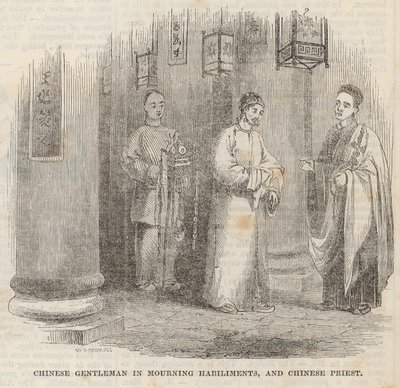 Gentleman chinois en habits de deuil et prêtre chinois - William Henry Prior