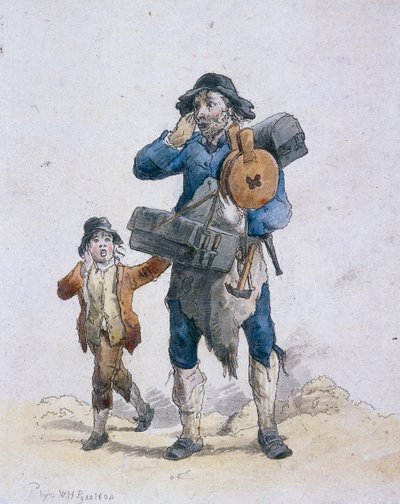 Un rétameur et un enfant, Personnages provinciaux, 1804 - William Henry Pyne