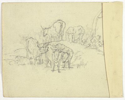 Bétail (recto); Le Charlatan (verso) - William Henry Pyne
