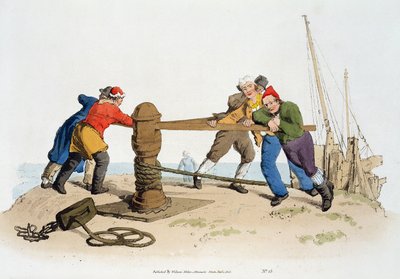 Pêcheurs à un cabestan, de 