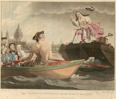 Old Copper le batelier et le Duc de Grafton - William Henry Pyne