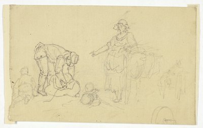 Paysans avec animal de bât - William Henry Pyne