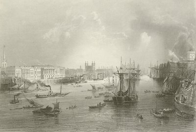 Le port de Londres - William Henry after Bartlett