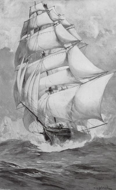 Courses de clippers à thé de Chine vers la Tamise - William Heysham (after) Overend