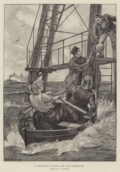 Un pudding de Noël pour le phare - William Heysham Overend