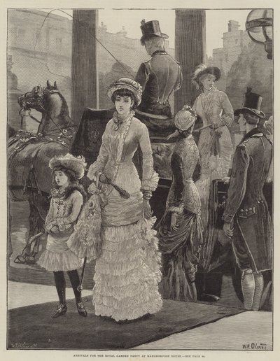 Arrivées pour la fête royale au jardin de Marlborough House - William Heysham Overend