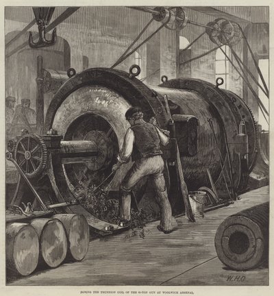 Perçage de la bobine de tourillon du canon de 81 tonnes à l