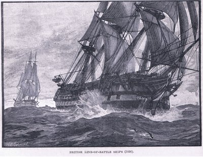 Ligne de bataille des navires britanniques en 1836 - William Heysham Overend