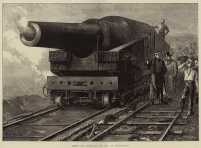 Tir du canon de quatre-vingt-un tonnes à Shoeburyness - William Heysham Overend