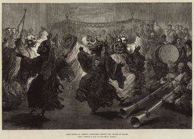 Danse lama à Jummoo, exécutée devant le prince de Galles - William Heysham Overend