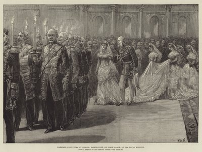 Festivités de mariage à Berlin, Fackel-Tanz, ou danse aux flambeaux, au mariage royal - William Heysham Overend