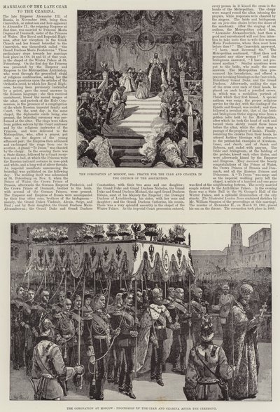 Mariage du défunt tsar avec la tsarine - William Heysham Overend