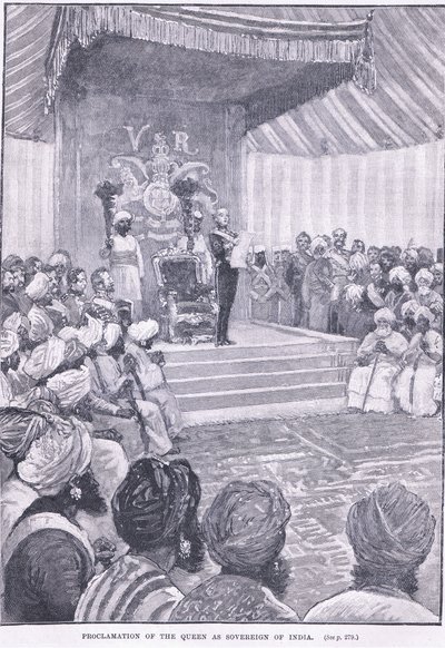 Proclamation de la reine comme souveraine de l