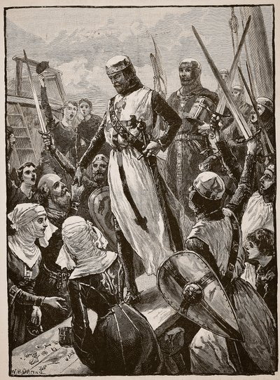 Réception de Richard à son retour du continent, illustration de 