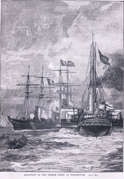 Réception de la Flotte Française à Portsmouth en 1865 - William Heysham Overend
