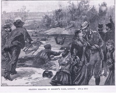Catastrophe de patinage à Regents Park, Londres 1868 - William Heysham Overend