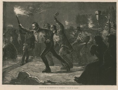 Patinage sur la Serpentine à la lumière des torches - William Heysham Overend