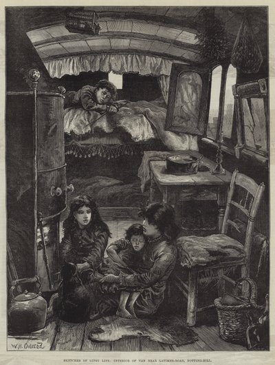 Esquisses de la vie des gitans, intérieur d
