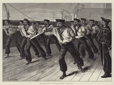 La flotte britannique en mer de Marmara, exercice de sabre - William Heysham Overend
