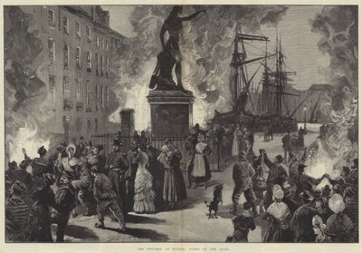 Le choléra à Toulon, scène sur le quai - William Heysham Overend