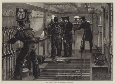 La tour de contrôle à bord du HMS Thunderer - William Heysham Overend