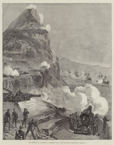 La Défense de Gibraltar, opérations navales et militaires combinées, 13 mars - William Heysham Overend