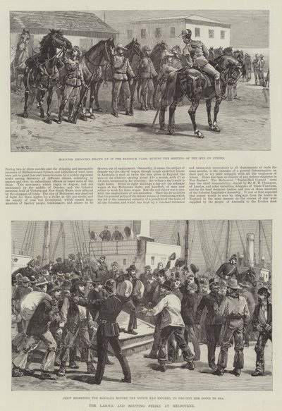 La grève du travail et du transport à Melbourne - William Heysham Overend