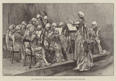 Le Groupe Pompadour au Masque des Fleurs, Grande Fête Française - William Heysham Overend