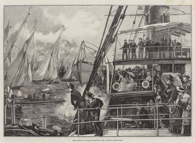 Le prince de Galles lançant la course de yachts du jubilé - William Heysham Overend