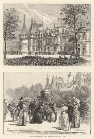 La reine à Waddesdon Manor - William Heysham Overend