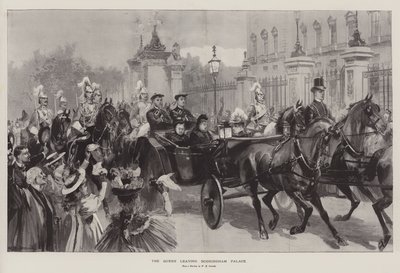 La Reine quittant le Palais de Buckingham - William Heysham Overend
