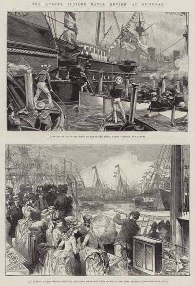 Revue navale du jubilé de la reine à Spithead - William Heysham Overend