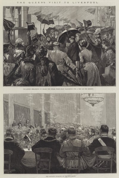 La visite de la reine à Liverpool - William Heysham Overend