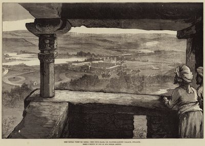 La visite royale en Inde, le Phul-Bagh, ou Palais du Jardin des Fleurs, Gwalior - William Heysham Overend