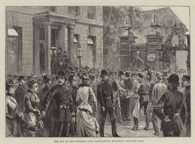 La ruée sur la Birkbeck Bank, Southampton Buildings, Chancery Lane - William Heysham Overend