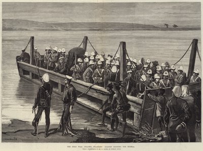 La Guerre Zouloue, la Colonne du Colonel Pearson traversant le Tugela - William Heysham Overend