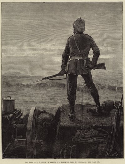 La guerre zouloue, en attente - William Heysham Overend