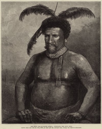 La guerre zouloue en Afrique du Sud, Cetewayo, le roi zoulou - William Heysham Overend