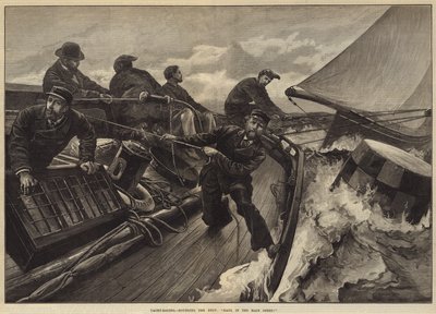 Course de yachts, virage de la bouée, tirez sur la grand-voile! - William Heysham Overend