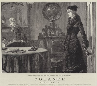 Yolande, par William Black - William Heysham Overend