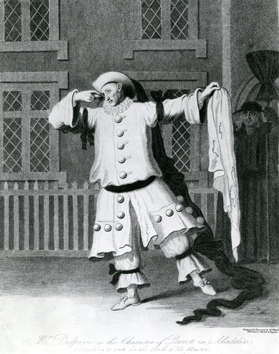 M. Delphini dans le rôle de Pierrot dans Aladdin, 1780-1790 - William Hincks