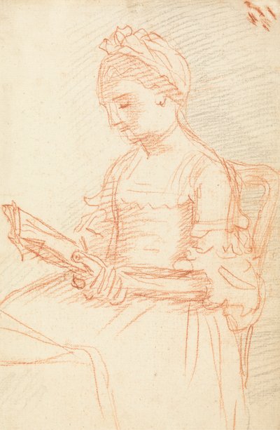 Dame assise avec un livre - William Hoare