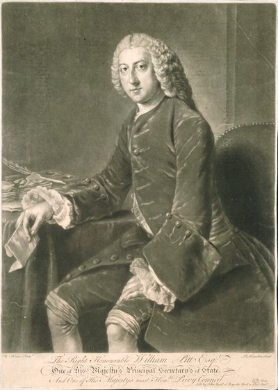 William Pitt, Secrétaire d